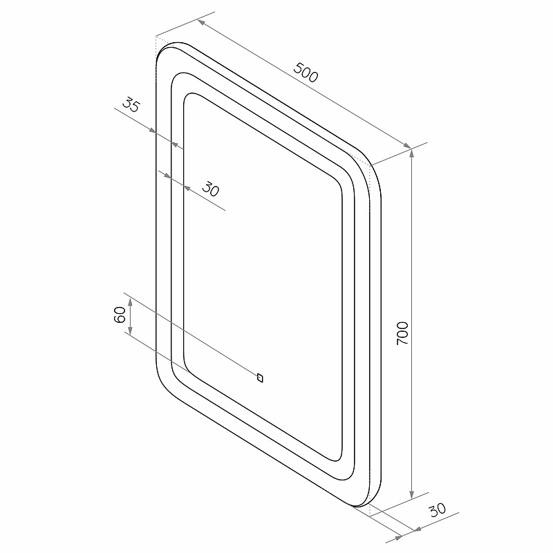 Зеркало "Andria  Led" 500х700  в Муроме