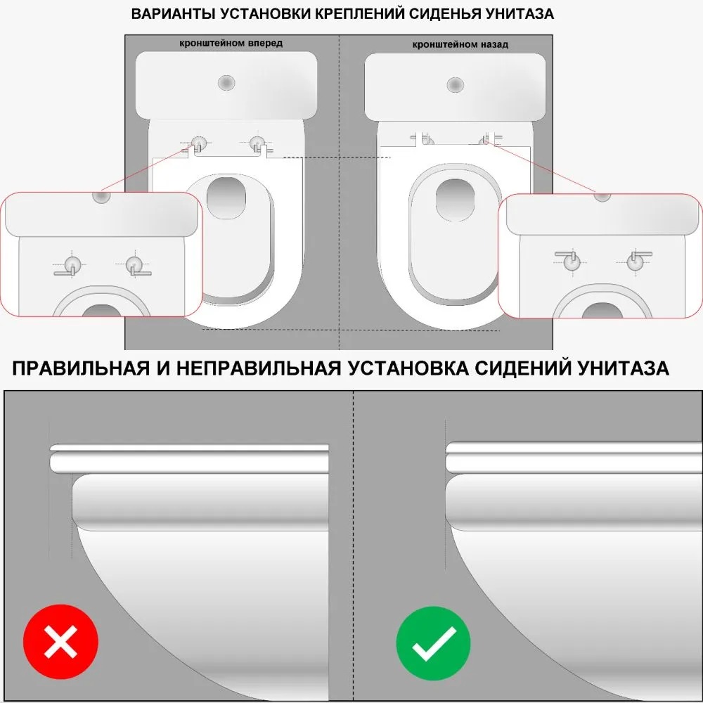 Крепёж сиденья унитаза (пара) белый пластик , MP-У  в Муроме