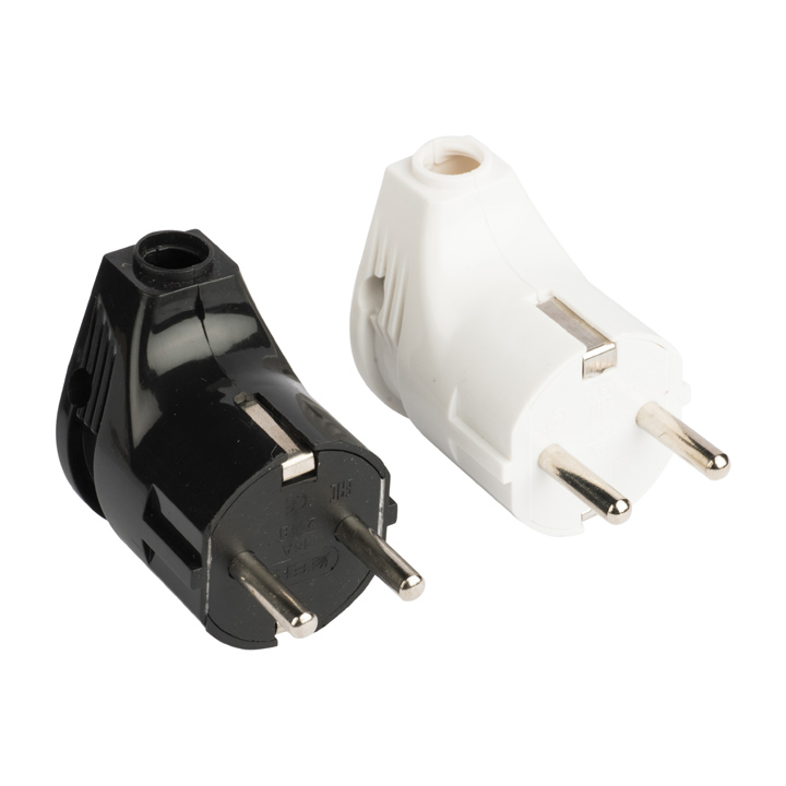 Вилка угловая с/з бел. 16А 250В EKF AVY16-10  в Муроме