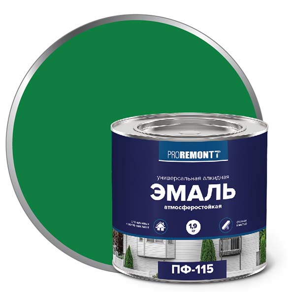 Эмаль ПФ-115 "PROREMONT"   1.9  кг ярко-зеленый 3/264  в Муроме
