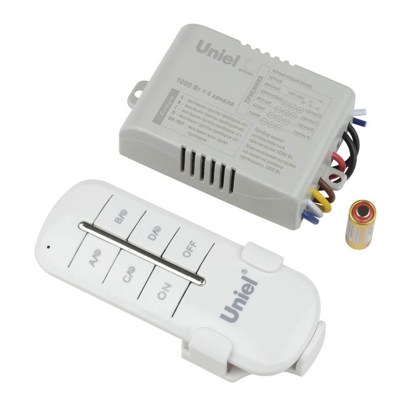 UL-00003635 UCH-P005-G4-1000W-30M Пульт управления светом. 4 канала*1000Вт. ТМ Uniel  в Муроме