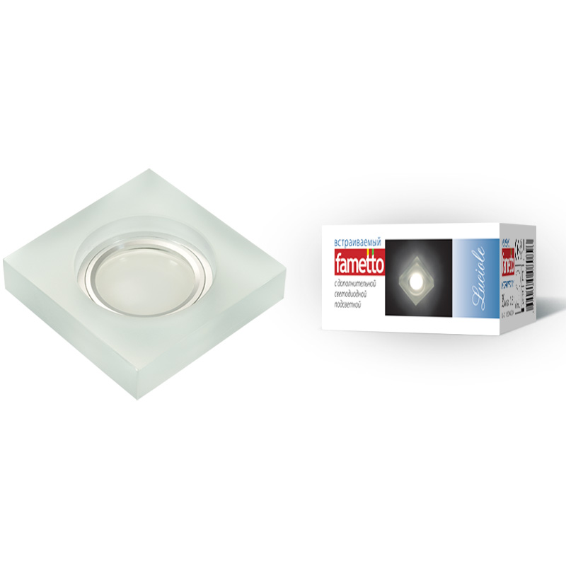 DLS-L111 GU5.3 CHROME/MATT CLEAR Светильник декоративный встраиваемый, серия Luciole. Квадратный ххх  в Муроме
