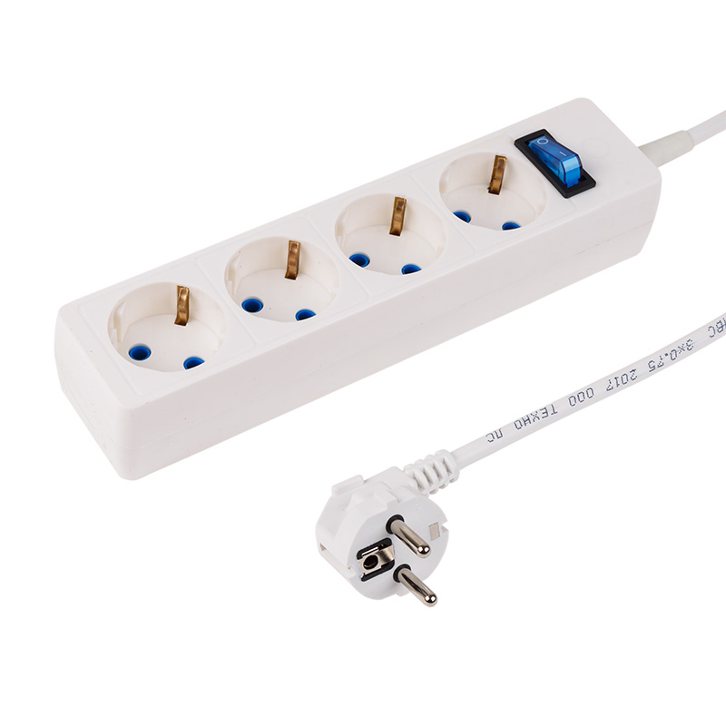 11-7229 Сетевой фильтр 4 гнезда 3 м 3х0.75 мм², с/з, белый STANDARD PROconnect  в Муроме
