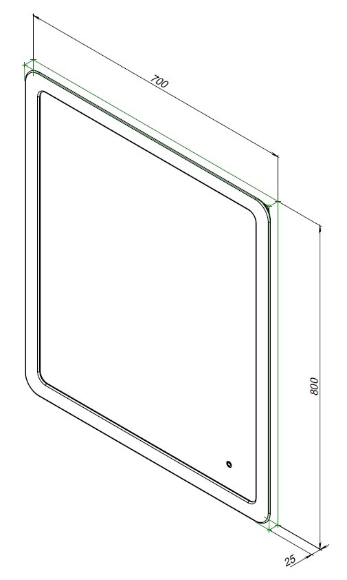 Зеркало Ирис 70х80 LED (326444)  в Муроме