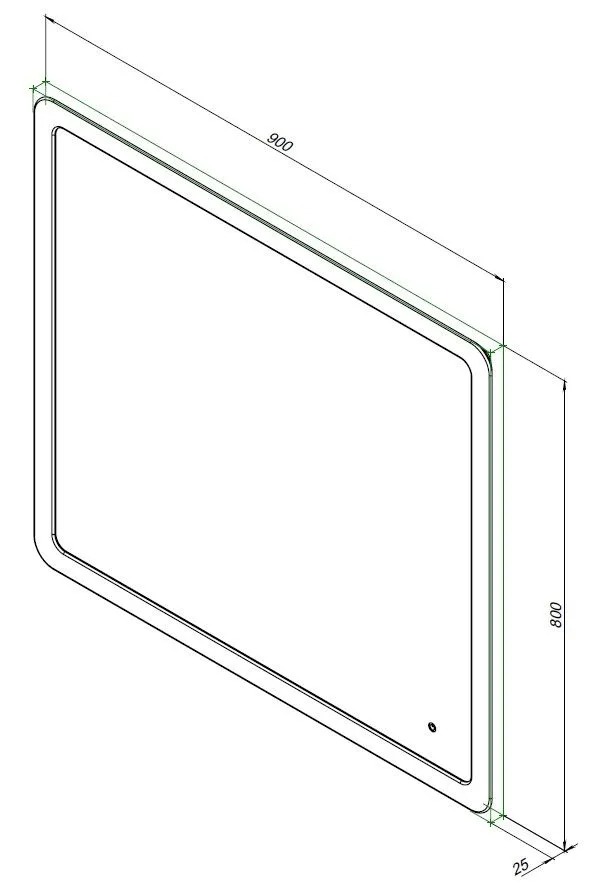 Зеркало Ирис 90х80 LED (326447)  в Муроме
