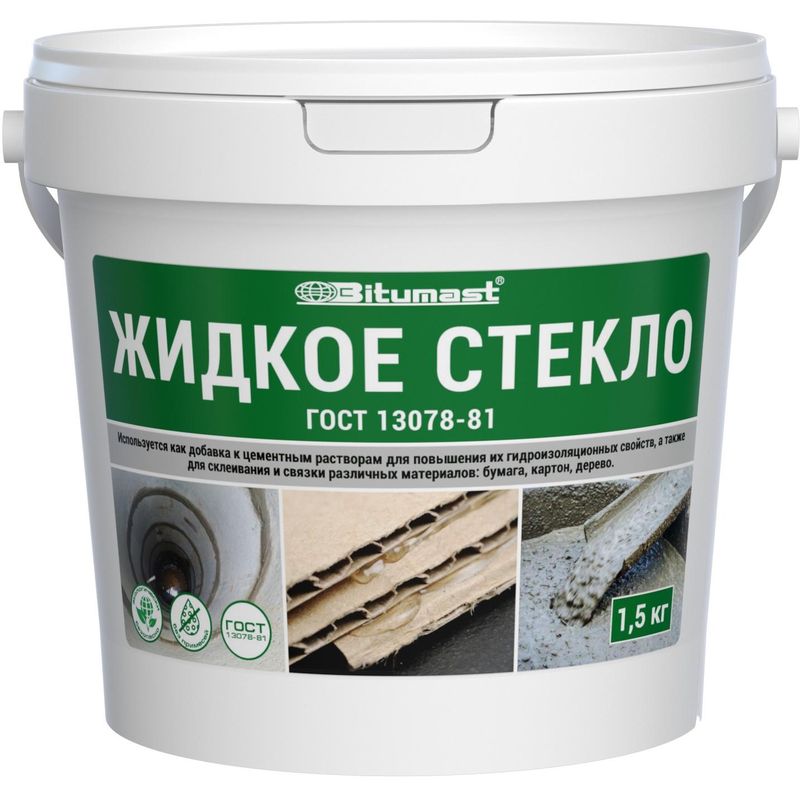 Жидкое стекло 1,5 кг Bitumast  /12  в Муроме