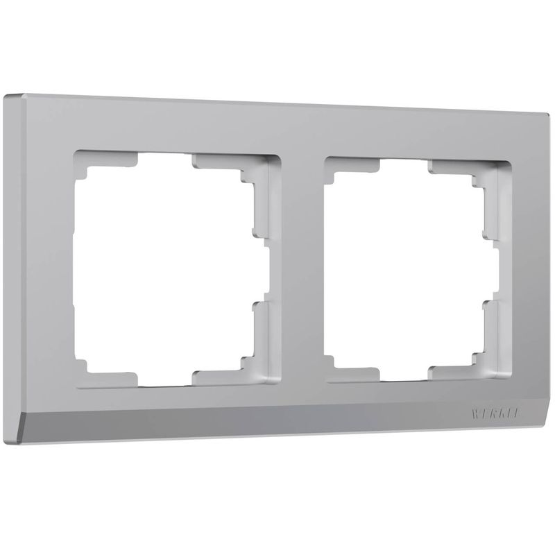 Рамка на 2 поста (серебряный) W0021806  в Муроме