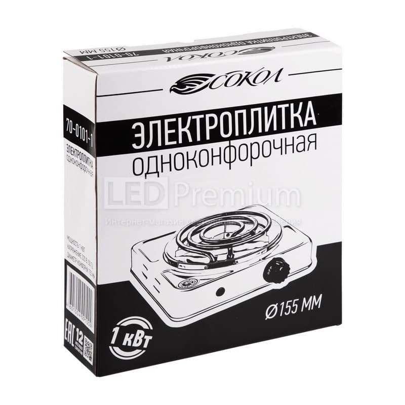 Электроплитка одноконфорочная, ТЭН 1,0 кВт/220В  СОКОЛ 70-0101-1   в Муроме