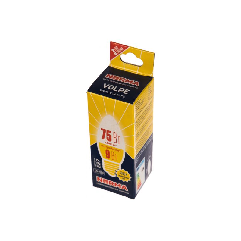 UL-00003807 Лампа светодиодная свеча  матовая. Серия Norma 3000K LED-C37-9W/WW/E27/FR/NR 3950  в Муроме