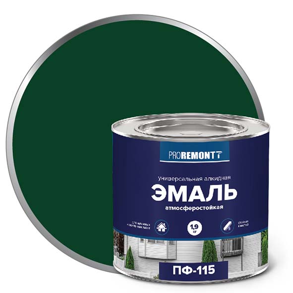 Эмаль ПФ-115 "PROREMONT"   1.9  кг зеленый 3/264  в Муроме