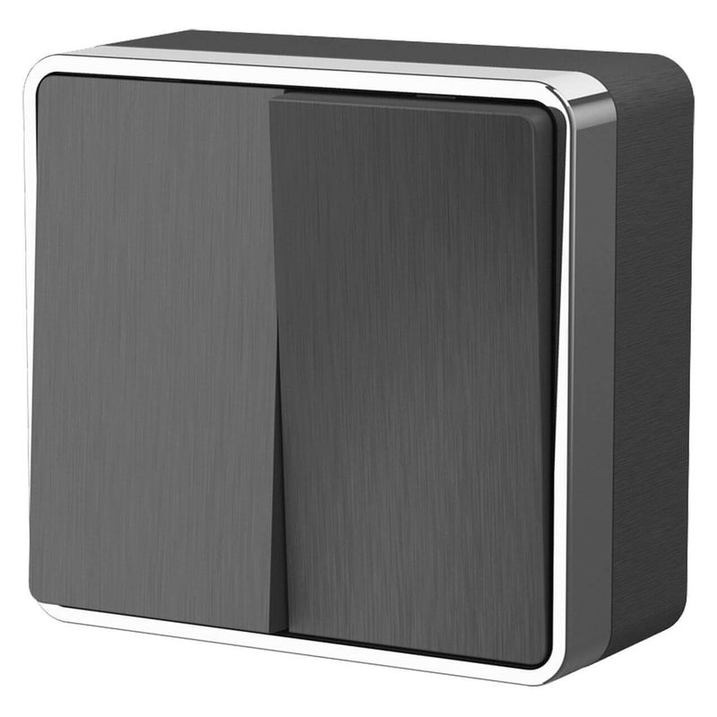 Выключатель двухклавишный Gallant (графит рифленый) W5020004  в Муроме
