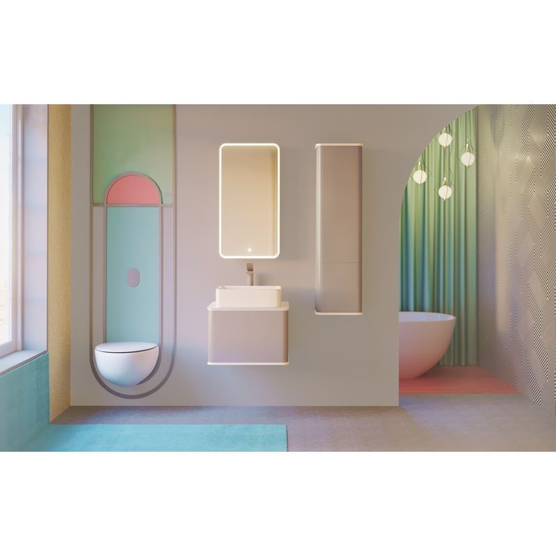 Зеркало-шкаф Pastel 46 Французский Серый с подсветкой  в Муроме