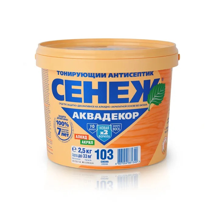 Сенеж Х2 аквадекор 103  2,5 кг сосна /2  в Муроме