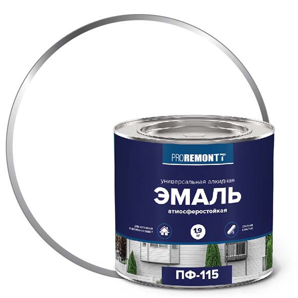 Эмаль ПФ-115 "PROREMONT"   1.9  кг бел.мат. 3/264  в Муроме