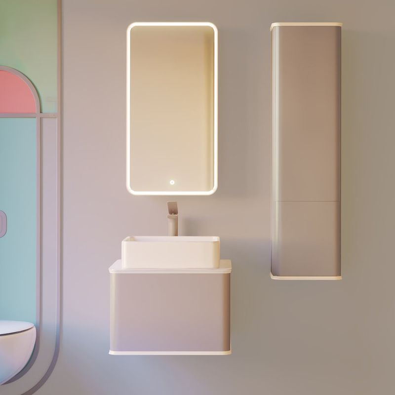 Зеркало-шкаф Pastel 46 Французский Серый с подсветкой  в Муроме
