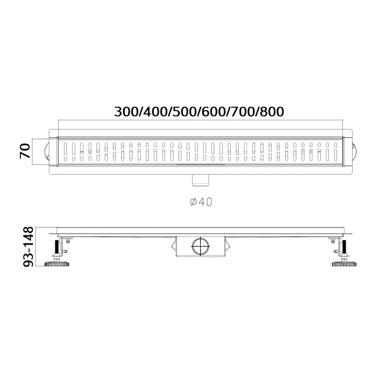 Трап HAIBA HB93700, сатин  700 мм  в Муроме