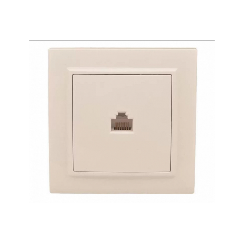 Розетка RJ-45 1-мест. СП бежевый Минск EKF  в Муроме