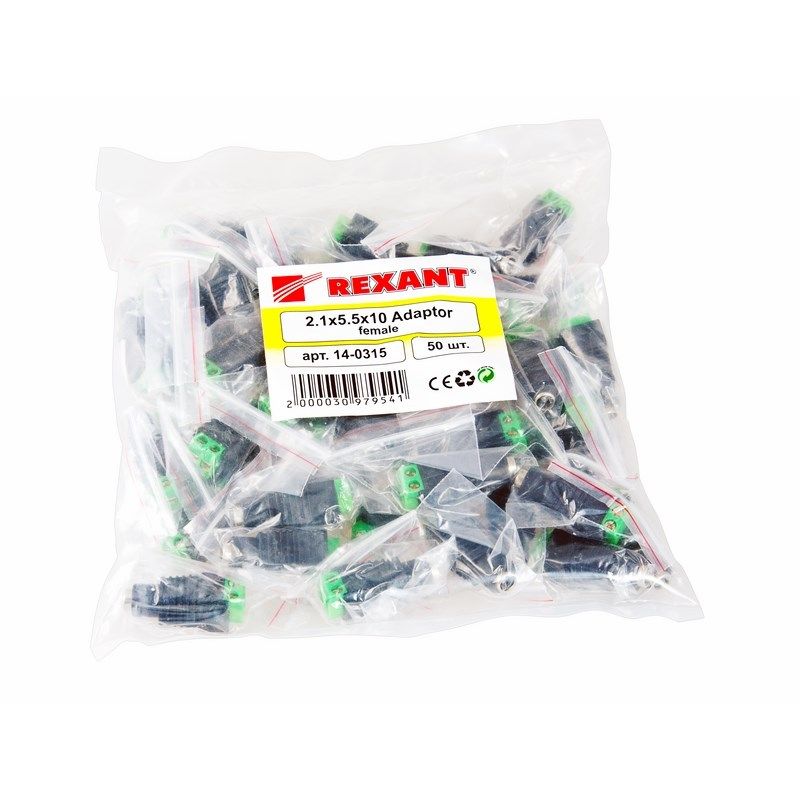 14-0315 Разъем питания гнездо 2.1х5.5 с клеммной колодкой REXANT  в Муроме