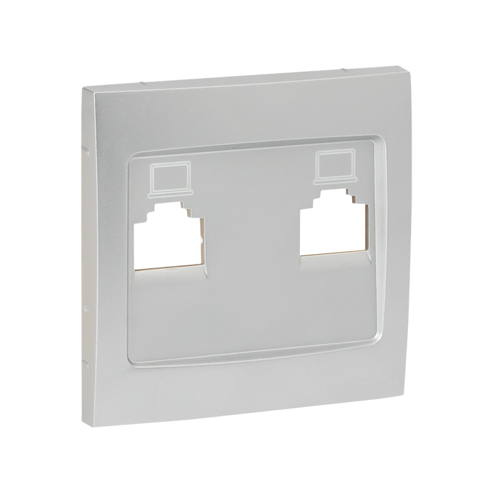 Валенсия лицевая панель розетки RJ-45 1-местная сталь EKF PROxima	  в Муроме