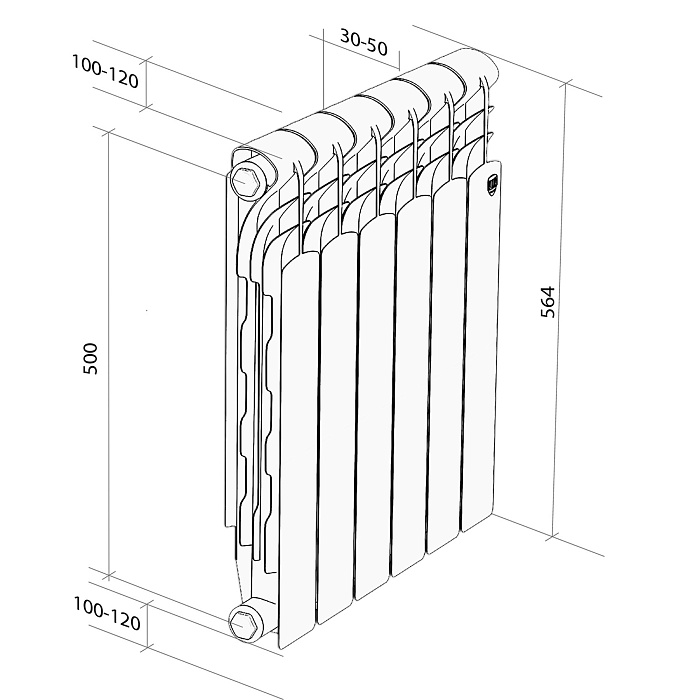Радиатор Royal Thermo Revolution Bimetall 500 2.0 – 6 секц.  в Муроме