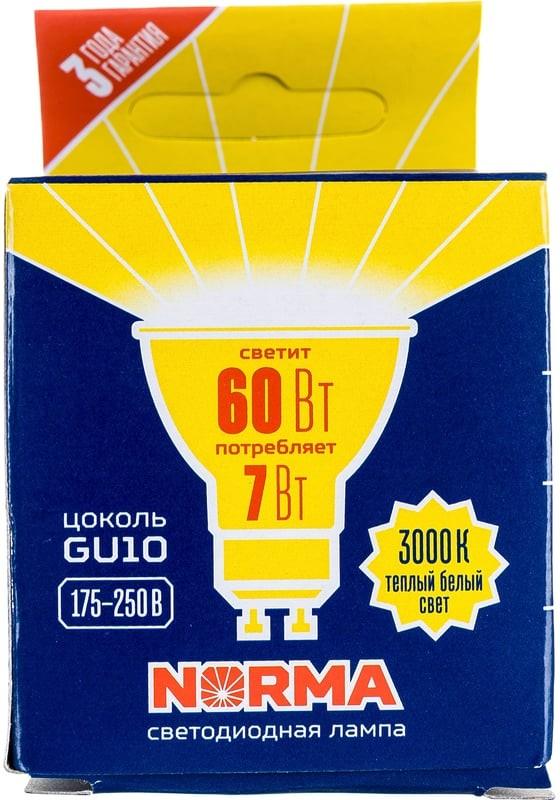 UL-00003838 Лампа светодиод. Форма "JCDR",мат.Серия Norma.Тепл. бел.свет LED-JCDR-7W/WW/GU10/NR 5008  в Муроме