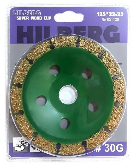 Чашка для резки и шлифовки 125 Hilberg Super Wood Cup 531125 ВЫВОД  в Муроме