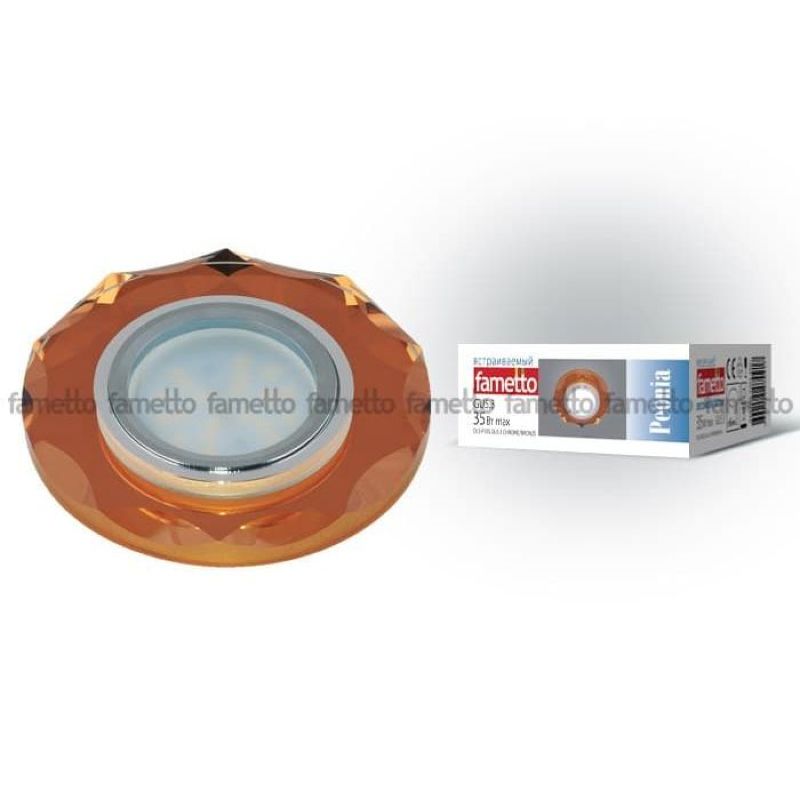 DLS-P105 GU5.3 CHROME/BRONZE Светильник декоративный встраиваемый многоугольник ТМ "Fametto" ххх  в Муроме