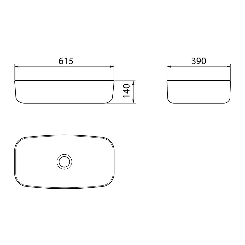 Умывальник накладной, овальный Point Веста 62, PN43702WB  в Муроме