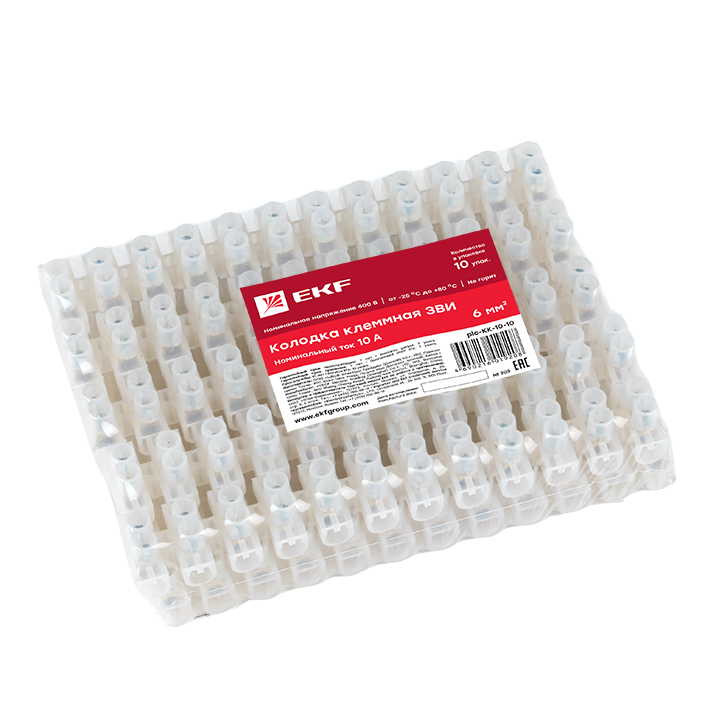 plc-KK-10-10 Колодка клеммная 10мм 10А (10шт.) EKF  в Муроме