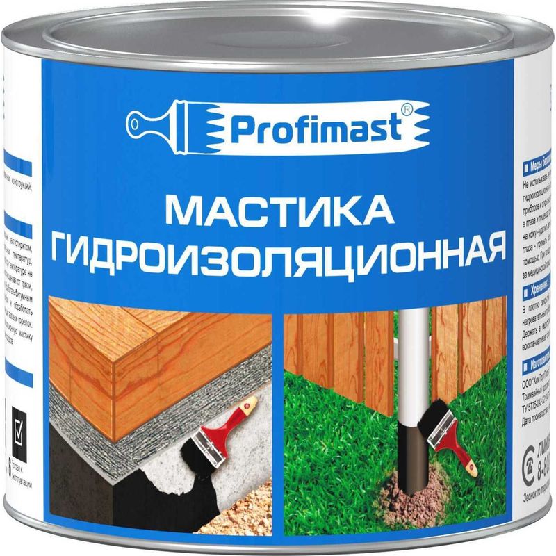 Мастика гидроизоляционная 2л/1,8кг/6 Profimast  в Муроме