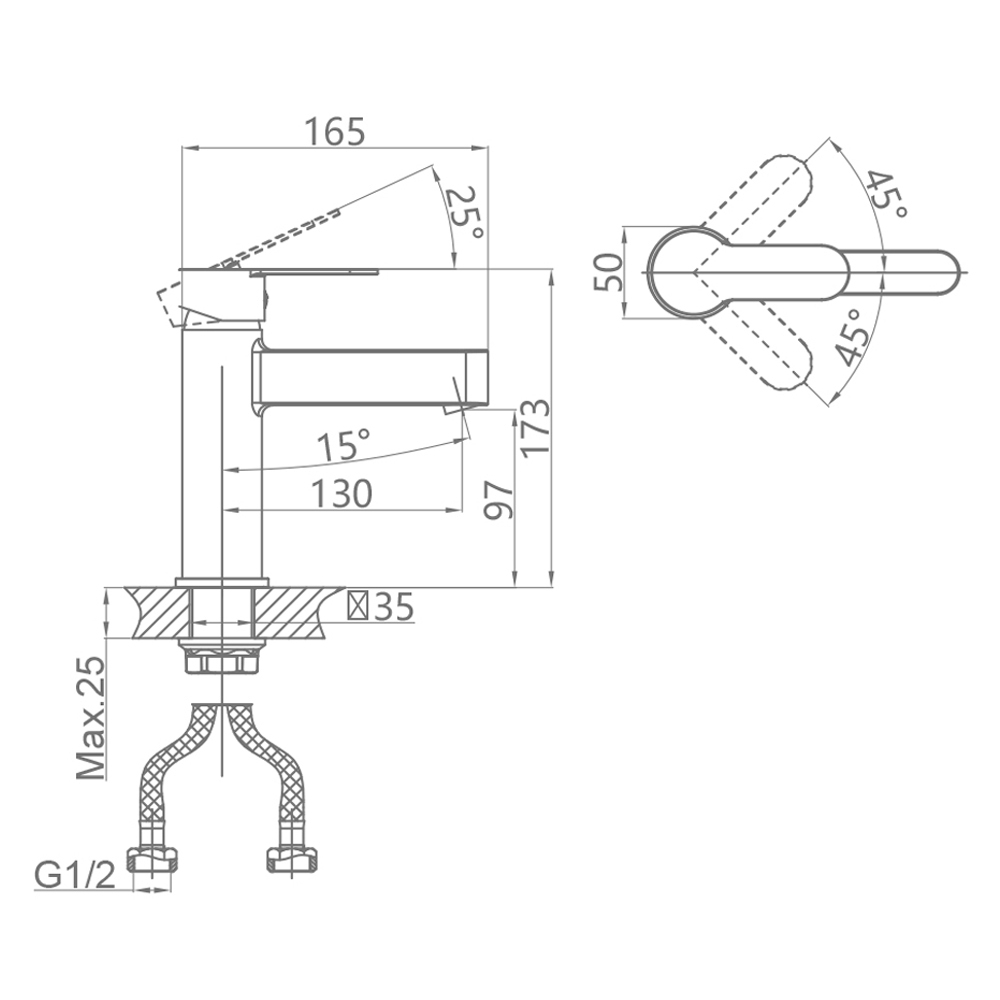 CAL6221A82 Смеситель для раковины  в Муроме