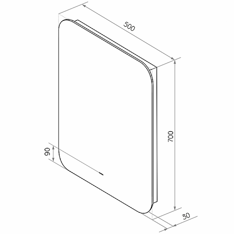 Зеркало Burzhe Led, 500х700 ЗЛП541  в Муроме
