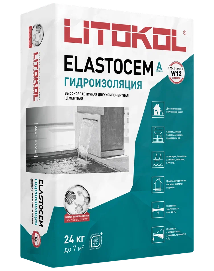 ЭЛАСТОЧЕМ / ELASTOCEM А -гидроизоляция 24кг  в Муроме