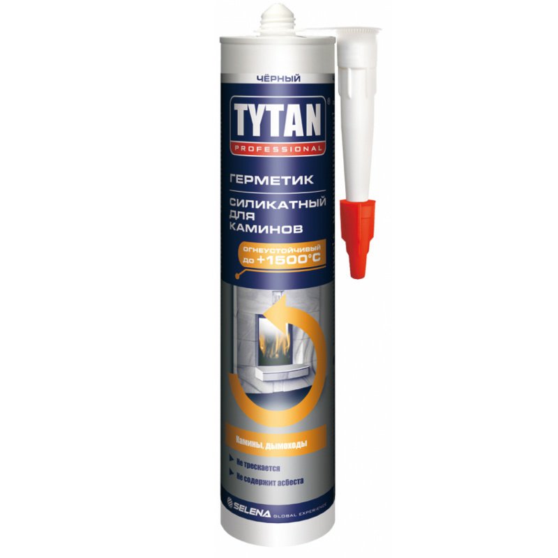 Tytan Professional герметик для каминов черный 280 мл  в Муроме