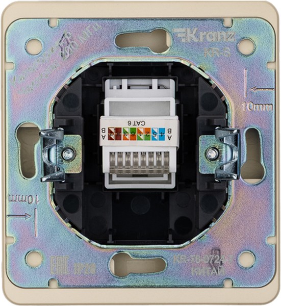 Розетка ROUND компьютерная RJ45 кат6 с/у шелк KRANZ  в Муроме