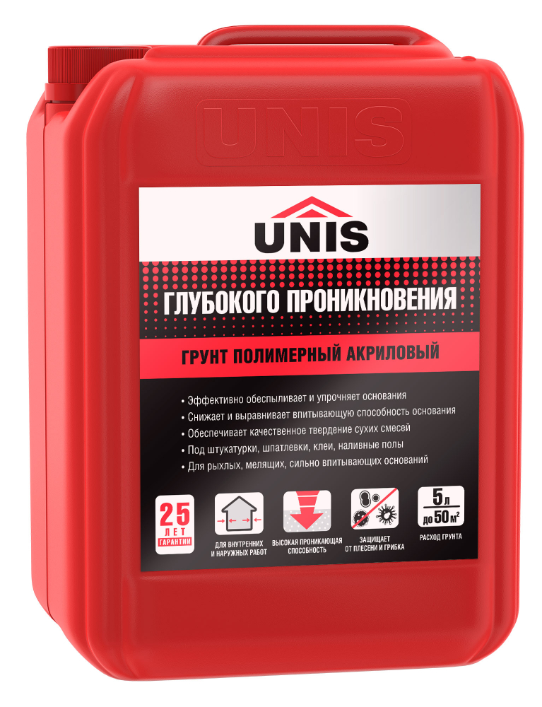 Грунтовка ГП - грунт глубокого проникновения UNIS 5 л  в Муроме