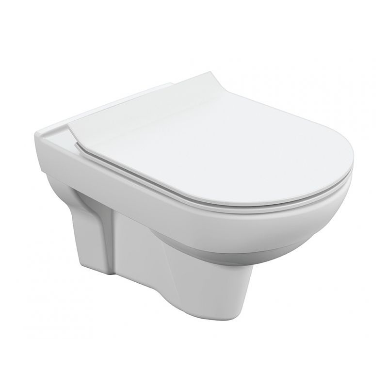 Унитаз подвесной: CITY NEW CLEAN ON с кр.дюр.slim, lift, e-off, белый  в Муроме