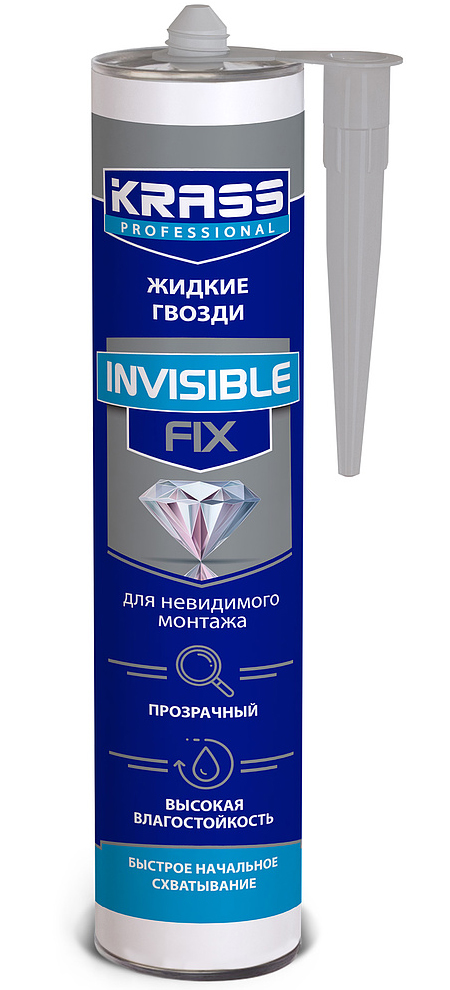 Клей KRASS ЖГ InvisibleFix д/невидимого монтажа 300 мл 12/1440  в Муроме