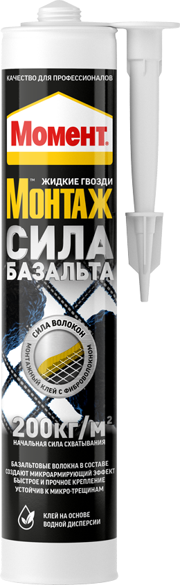 Клей Момент Монтаж Сила Базальта Серый 400г /12  в Муроме