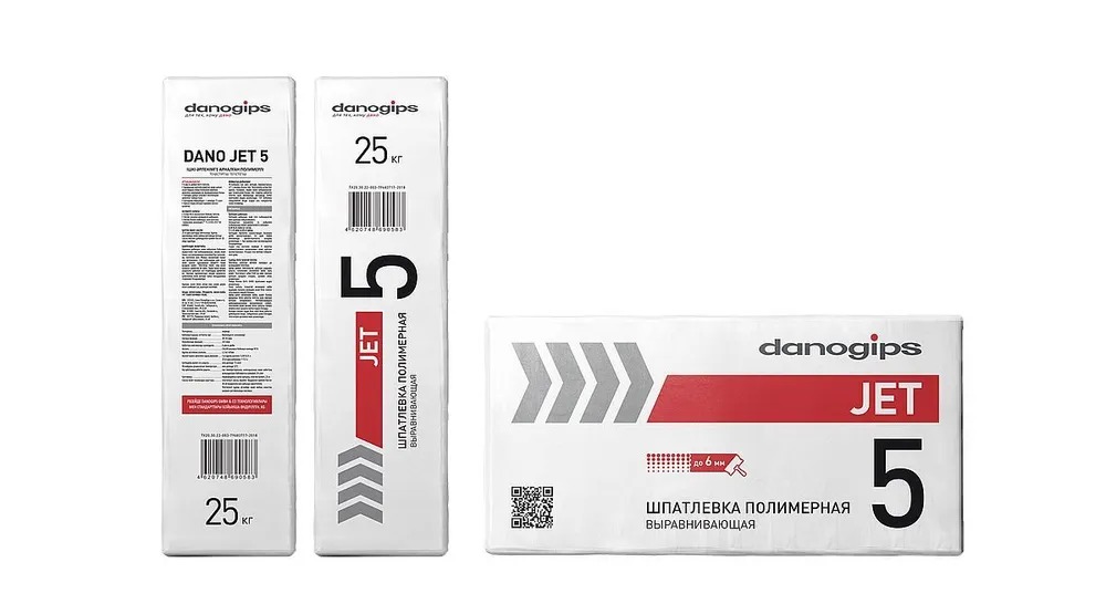 DANOGIPS Выравнивающая полим. шпатлевка DANO JET5 25кг(42) 00548667  в Муроме