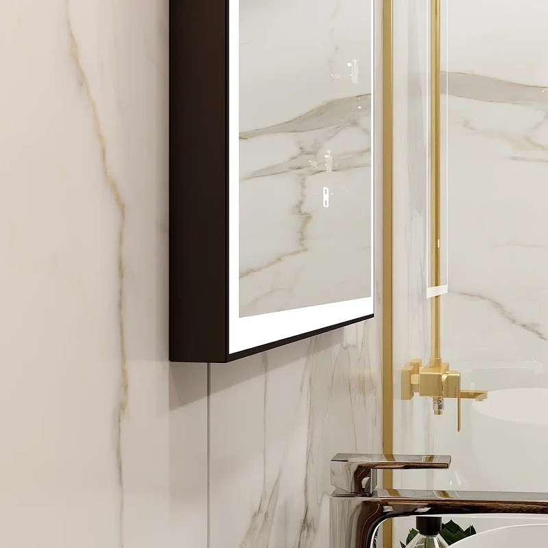 Зеркало Frame Black LED 800x600 ЗЛП183  в Муроме