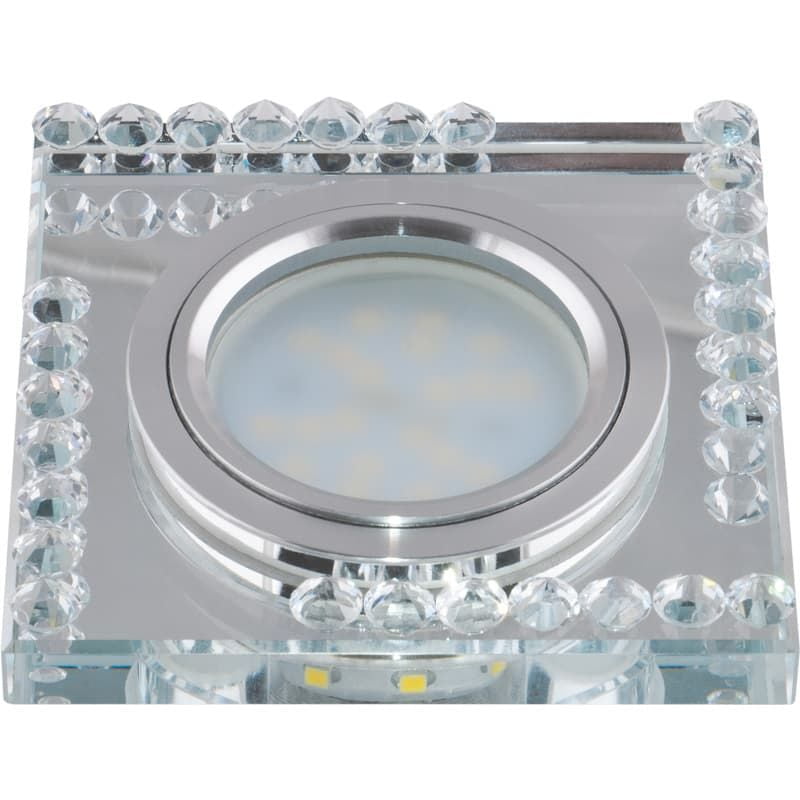DLS-L101 GU5.3 CHROME/CLEAR Светильник декоративный встраиваемый , серия Luciole. Квадратный ххх  в Муроме