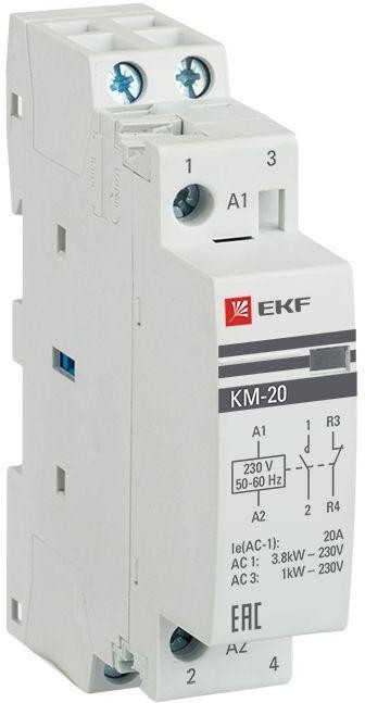 Контактор km-1-20-11 КМ 20А NО+NC (1 мод.) EKF  в Муроме