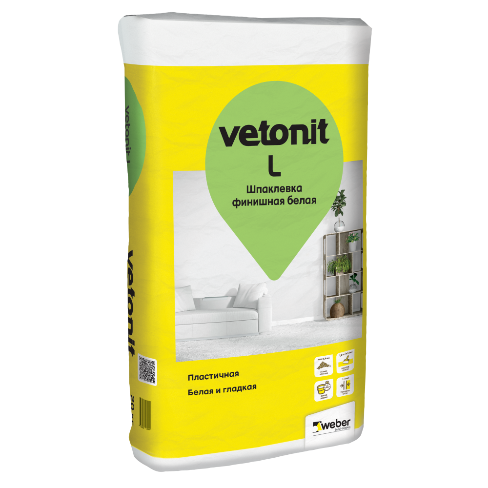 Шпатлевка финишная Л Vetonit 20 кг белый /54  в Муроме