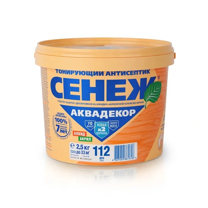 Сенеж Х2 аквадекор 112  2,5 кг дуб /2  в Муроме