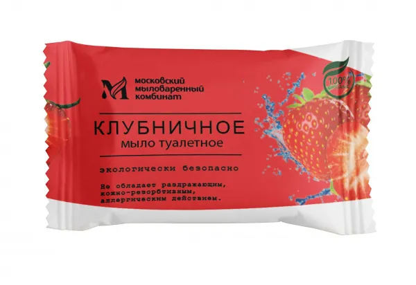 Мыло 100 гр (80 шт/кор) "клубничное, лимонное,ежевика " Ординарное  в Муроме