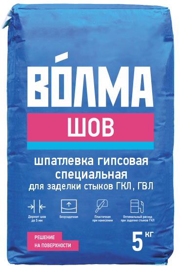 Шпаклевка гипсовая "ВОЛМА ШОВ" 5 кг  4/80/240  в Муроме
