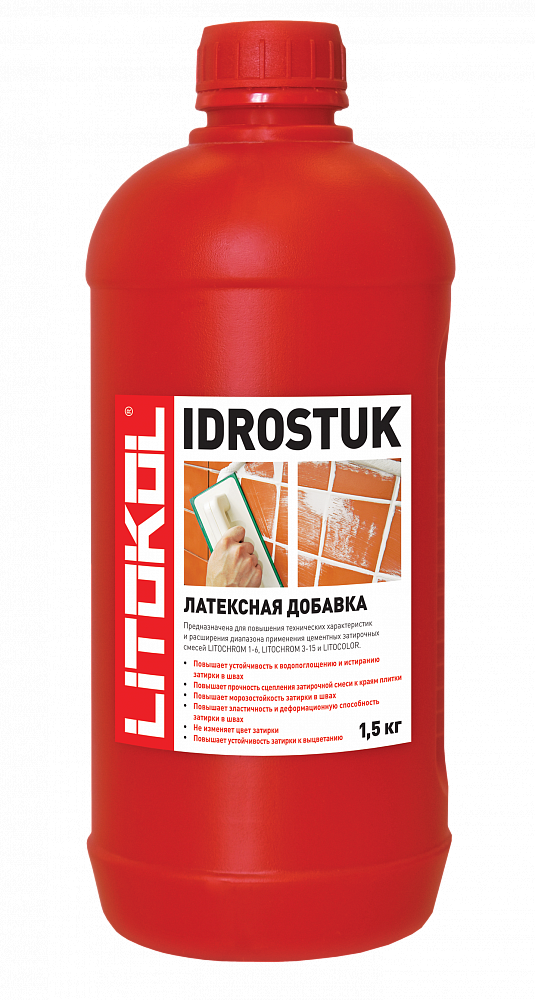 ИДРОСТУК / IDROSTUK-м  латексная добавка д/затирок  1,5кг  в Муроме