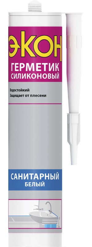 Герметик санитарный ЭКОН Белый 280 мл  /12  в Муроме