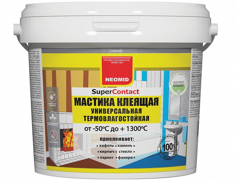 Неомид  МАСТИКА клеящая термостойкая универс.  1.5 кг /12  в Муроме